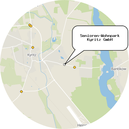 Kartenausschnitt für die Firma Senioren-Wohnpark Kyritz GmbH