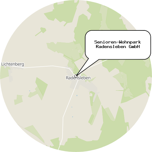 Kartenausschnitt für die Firma Senioren-Wohnpark Radensleben GmbH