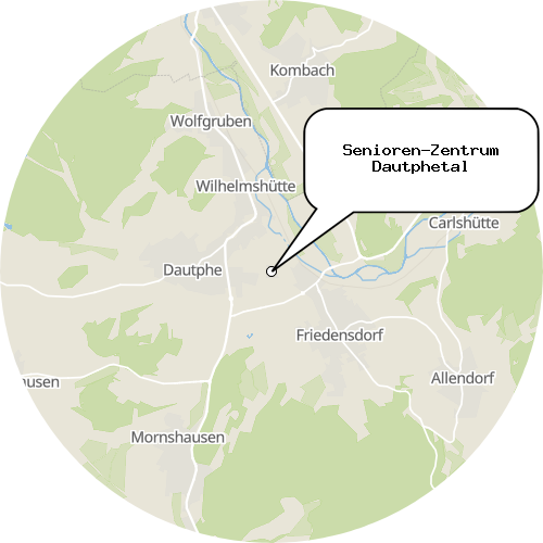 Kartenausschnitt für die Firma Senioren-Zentrum Dautphetal