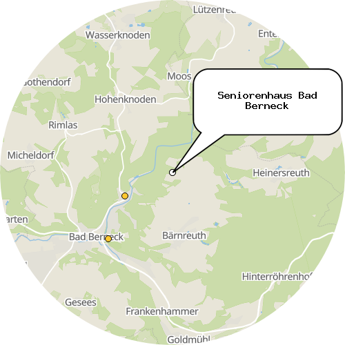 Kartenausschnitt für die Firma Seniorenhaus Bad Berneck