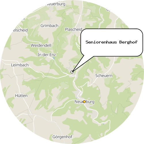 Kartenausschnitt für die Firma Seniorenhaus Berghof