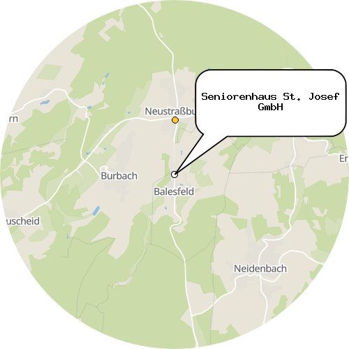 Kartenausschnitt für die Firma Seniorenhaus St. Josef GmbH