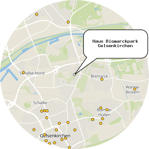 Kartenausschnitt für die Firma Haus Bismarckpark Gelsenkirchen