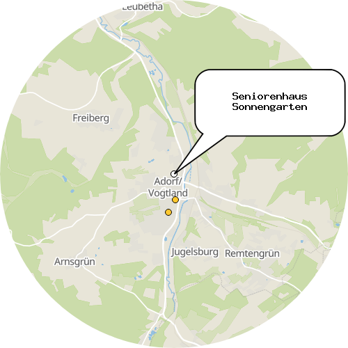 Kartenausschnitt für die Firma Seniorenhaus Sonnengarten