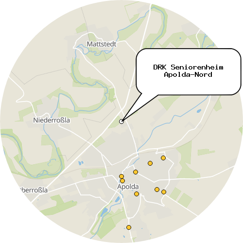 Kartenausschnitt für die Firma DRK Seniorenheim Apolda-Nord