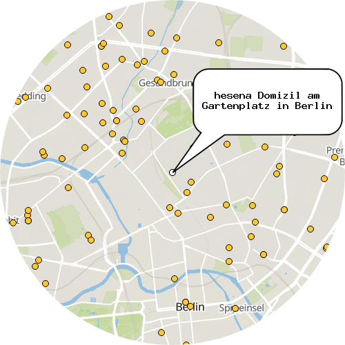 Kartenausschnitt für die Firma hesena Domizil am Gartenplatz in Berlin