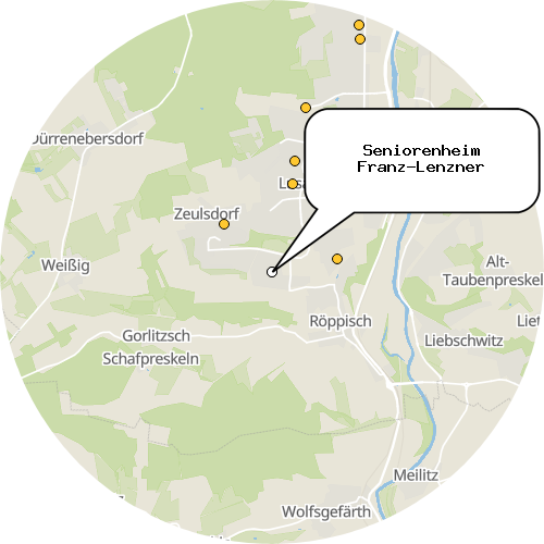 Kartenausschnitt für die Firma Seniorenheim Franz-Lenzner