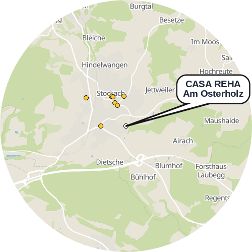 Kartenausschnitt für die Firma CASA REHA Am Osterholz