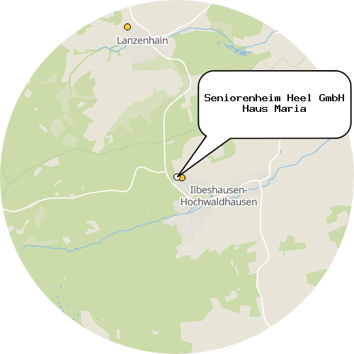 Kartenausschnitt für die Firma Seniorenheim Heel GmbH Haus Maria