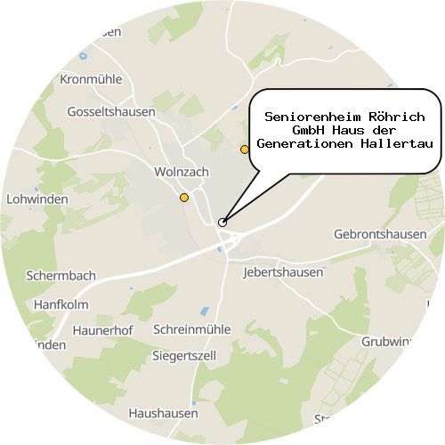 Kartenausschnitt für die Firma Seniorenheim Röhrich GmbH Haus der Generationen Hallertau