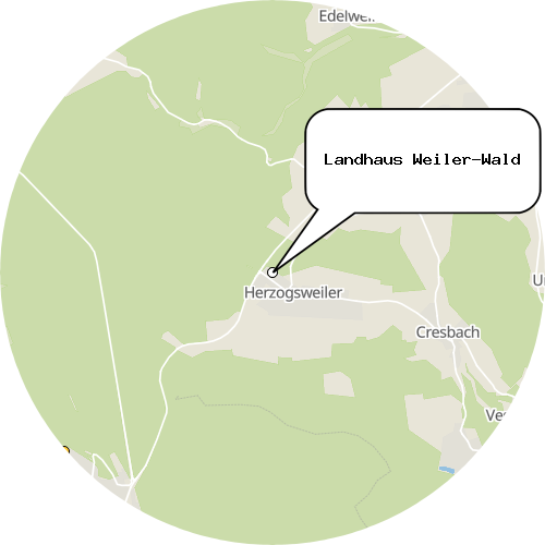 Kartenausschnitt für die Firma Landhaus Weiler-Wald