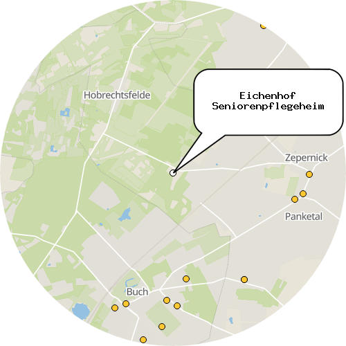 Kartenausschnitt für die Firma Eichenhof Seniorenpflegeheim