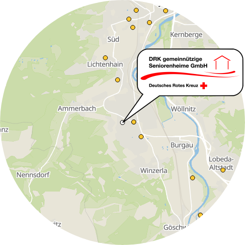 Kartenausschnitt für die Firma DRK Seniorenheim Am Kleinertal gGmbH