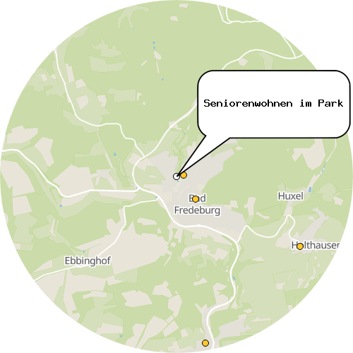 Kartenausschnitt für die Firma Seniorenwohnen im Park