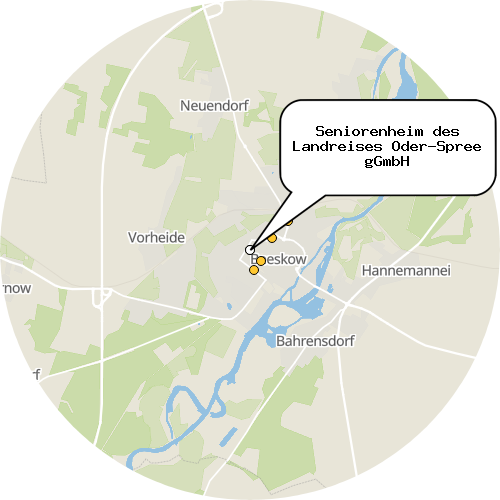 Kartenausschnitt für die Firma Seniorenheim des Landreises Oder-Spree gGmbH