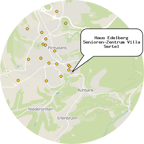Kartenausschnitt für die Firma Haus Edelberg Senioren-Zentrum Villa Sertel