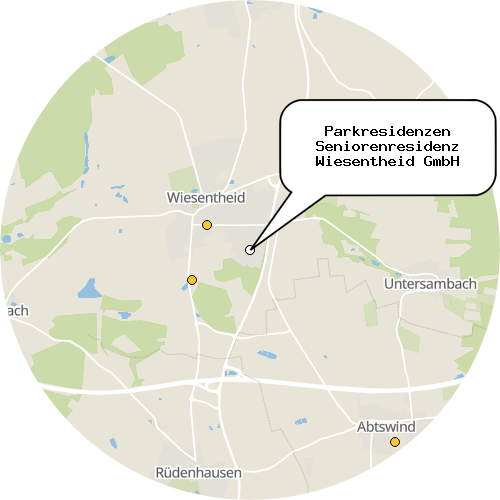 Kartenausschnitt für die Firma Parkresidenzen Seniorenresidenz Wiesentheid GmbH