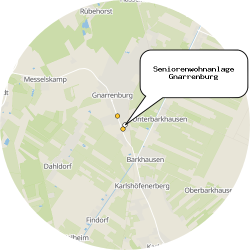 Kartenausschnitt für die Firma Seniorenwohnanlage Gnarrenburg