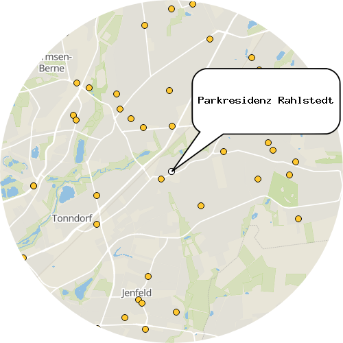 Kartenausschnitt für die Firma Parkresidenz Rahlstedt