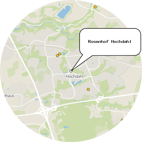 Kartenausschnitt für die Firma Rosenhof Hochdahl