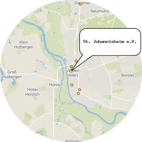 Kartenausschnitt für die Firma St. Johannisheim e.V.