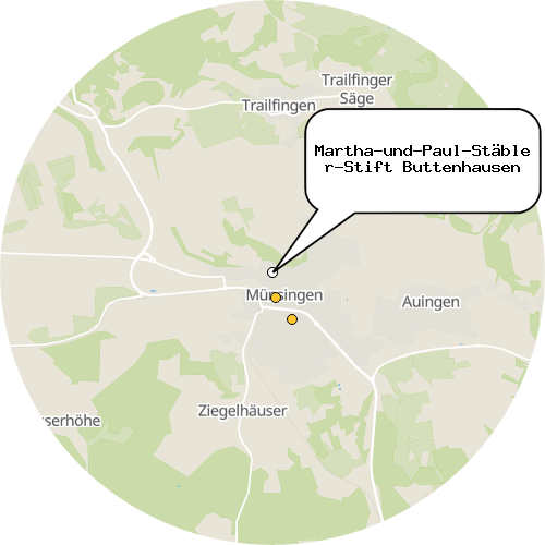 Kartenausschnitt für die Firma Martha-und-Paul-Stäbler-Stift Buttenhausen