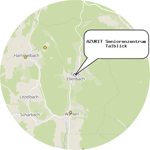 Kartenausschnitt für die Firma AZURIT Seniorenzentrum Talblick