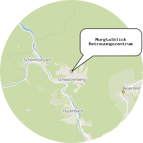 Kartenausschnitt für die Firma Murgtalblick Betreuungszentrum