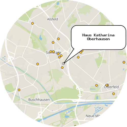 Kartenausschnitt für die Firma Haus Katharina Oberhausen