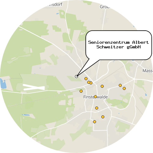 Kartenausschnitt für die Firma Seniorenzentrum Albert Schweitzer gGmbH