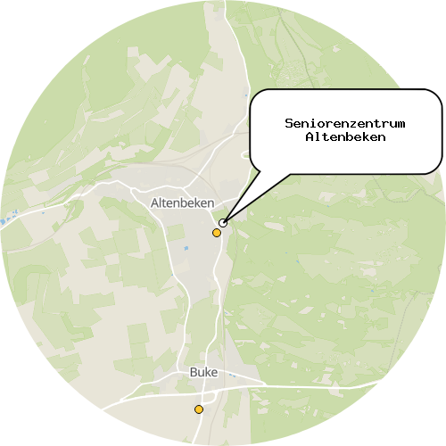 Kartenausschnitt für die Firma Seniorenzentrum Altenbeken