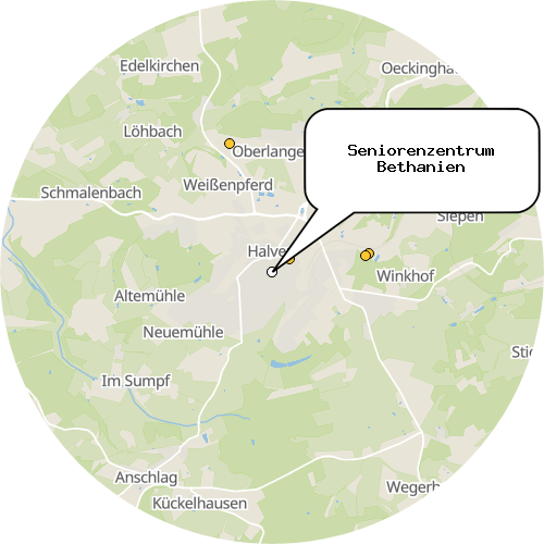 Kartenausschnitt für die Firma Seniorenzentrum Bethanien