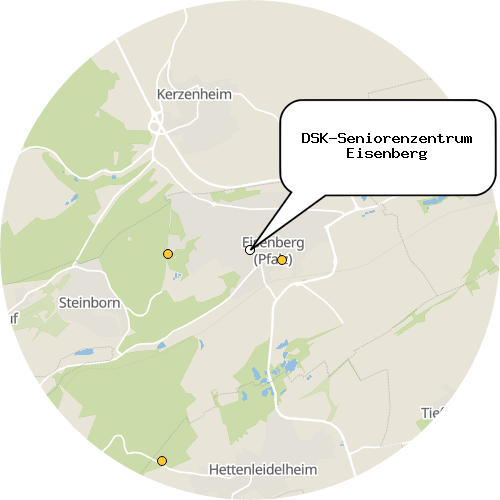 Kartenausschnitt für die Firma DSK-Seniorenzentrum Eisenberg