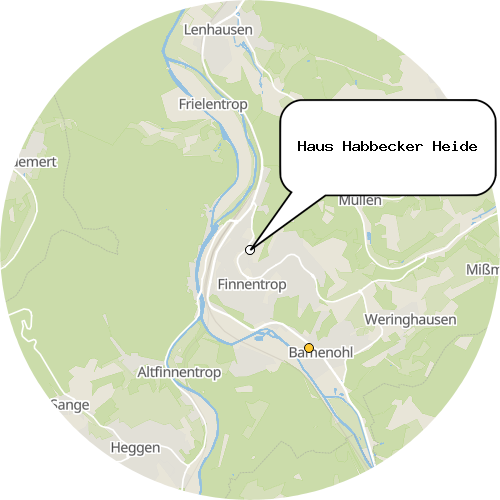Kartenausschnitt für die Firma Haus Habbecker Heide