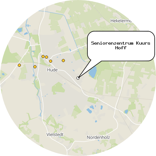 Kartenausschnitt für die Firma Seniorenzentrum Kuurs Hoff