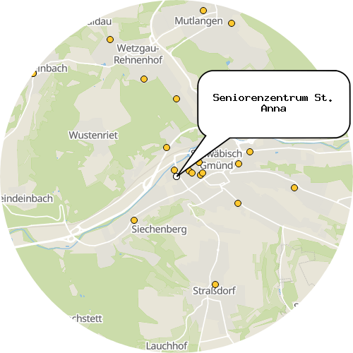 Kartenausschnitt für die Firma Seniorenzentrum St. Anna
