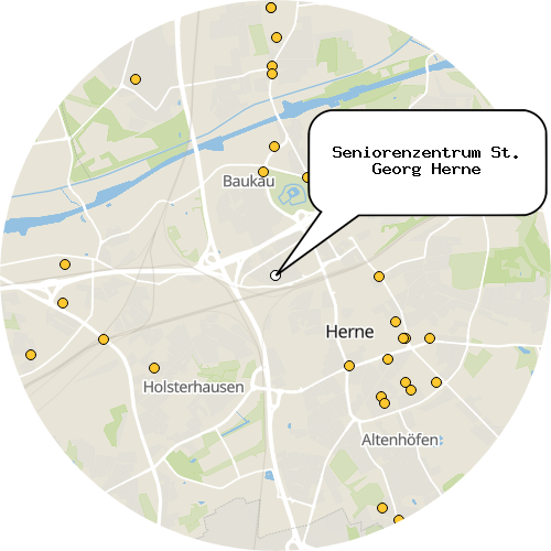 Kartenausschnitt für die Firma Seniorenzentrum St. Georg Herne