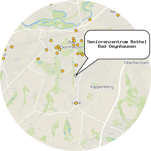 Kartenausschnitt für die Firma Seniorenzentrum Bethel Bad Oeynhausen