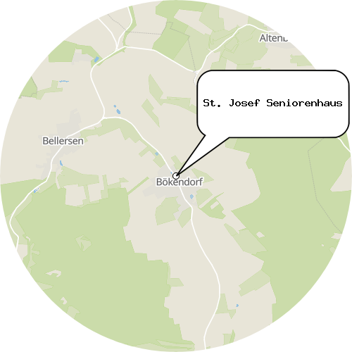 Kartenausschnitt für die Firma St. Josef Seniorenhaus
