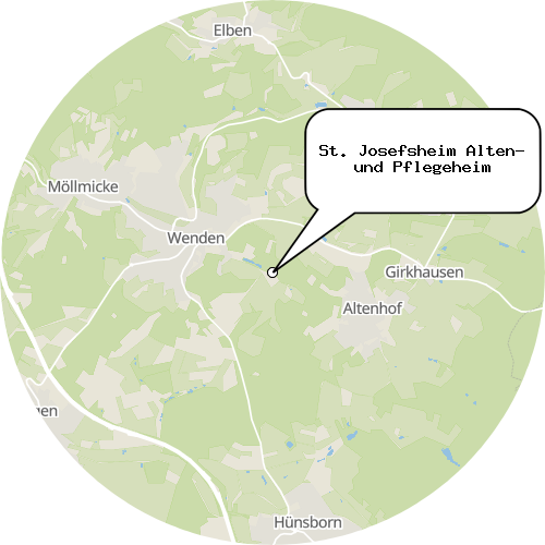 Kartenausschnitt für die Firma St. Josefsheim Alten- und Pflegeheim