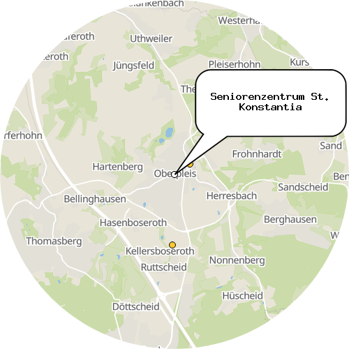 Kartenausschnitt für die Firma Seniorenzentrum St. Konstantia