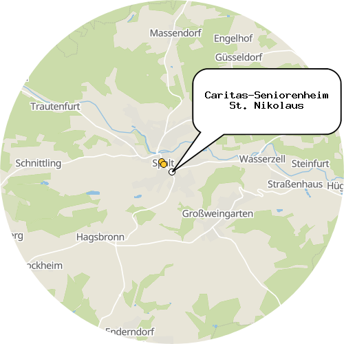 Kartenausschnitt für die Firma Caritas-Seniorenheim St. Nikolaus