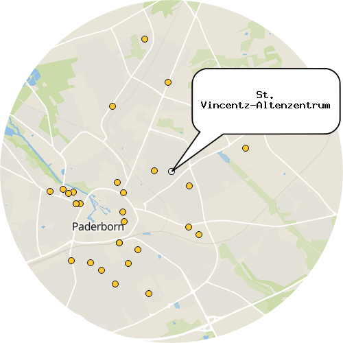 Kartenausschnitt für die Firma St. Vincentz-Altenzentrum