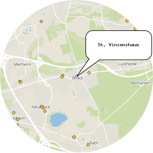 Kartenausschnitt für die Firma St. Vinzenzhaus