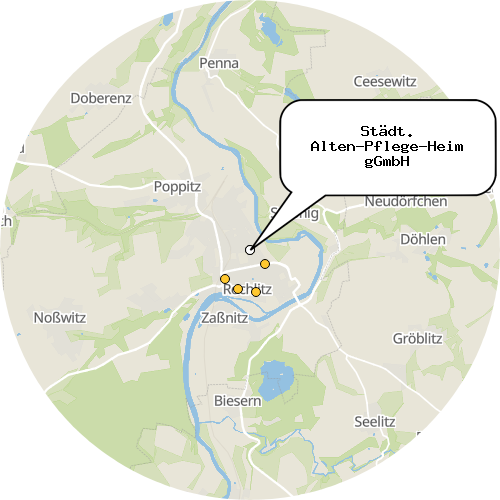 Kartenausschnitt für die Firma Städt. Alten-Pflege-Heim gGmbH