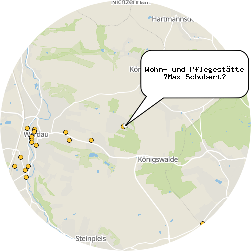 Kartenausschnitt für die Firma Wohn- und Pflegestätte “Max Schubert”
