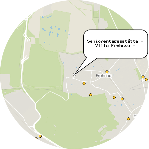 Kartenausschnitt für die Firma Seniorentagesstätte - Villa Frohnau -