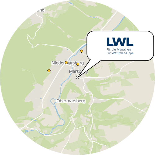 Kartenausschnitt für die Firma LWL Pflegezentrum Marsberg Haus Stadtberge