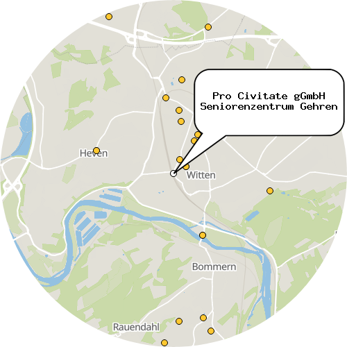 Kartenausschnitt für die Firma Pro Civitate gGmbH Seniorenzentrum Gehren