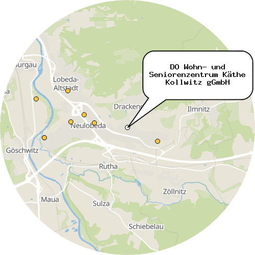 Kartenausschnitt für die Firma DO Wohn- und Seniorenzentrum Käthe Kollwitz gGmbH